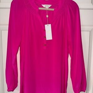 Lilly Pulitzer Vibrant Pink Blouse